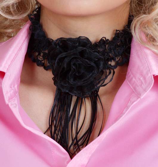 lace choker with flower 2