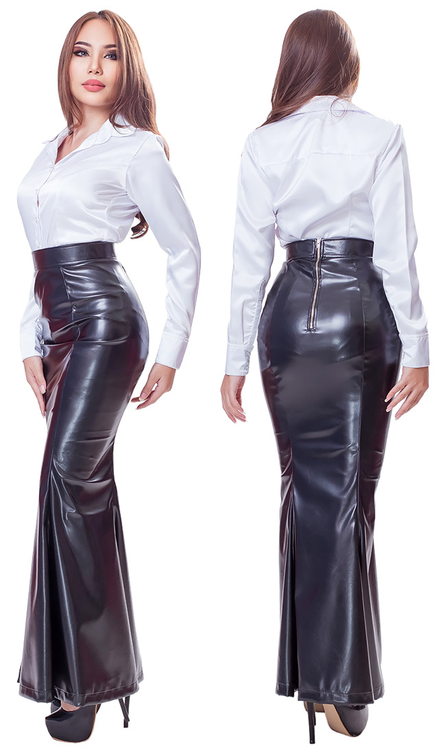 viva mistress leatherette skirt lth029 02